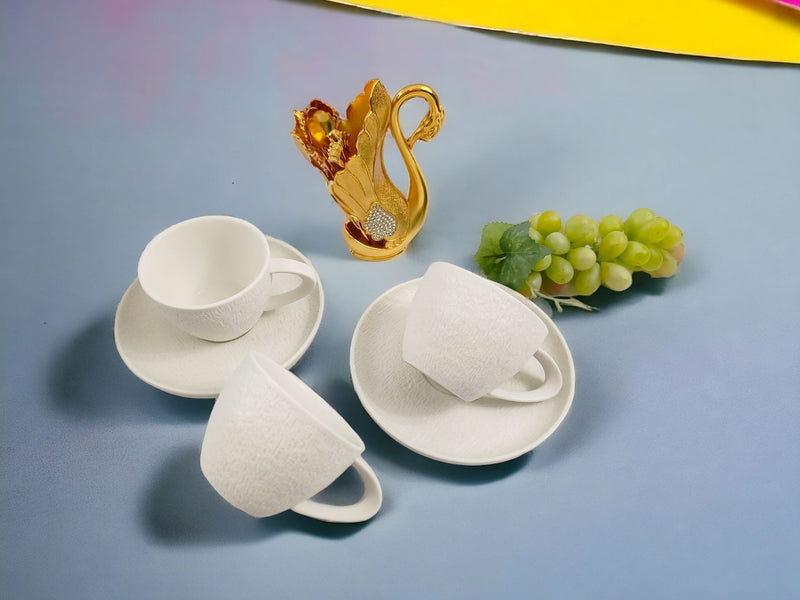 TREND HOME WHITE Kaffeetassenset 12 Teile 6 Personen