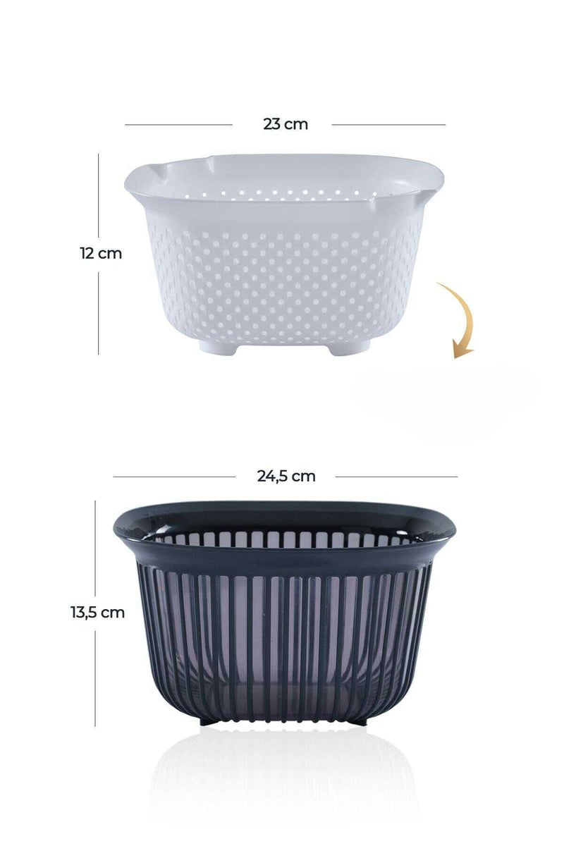ACAR BEATER Set aus Misch- und Aufbewahrungsschalen + Sieb 6-teilig