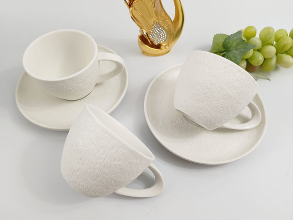 TREND HOME WHITE Kaffeetassenset 12 Teile 6 Personen