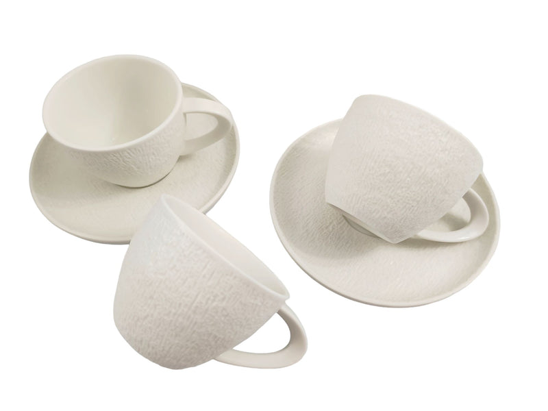 TREND HOME WHITE Kaffeetassenset 12 Teile 6 Personen