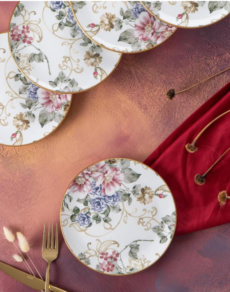 ACAR ROSA Set aus 6 flachen Desserttellern (19 cm)