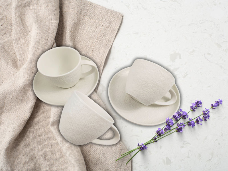 TREND HOME WHITE Kaffeetassen 12 Stück 6 Pers.