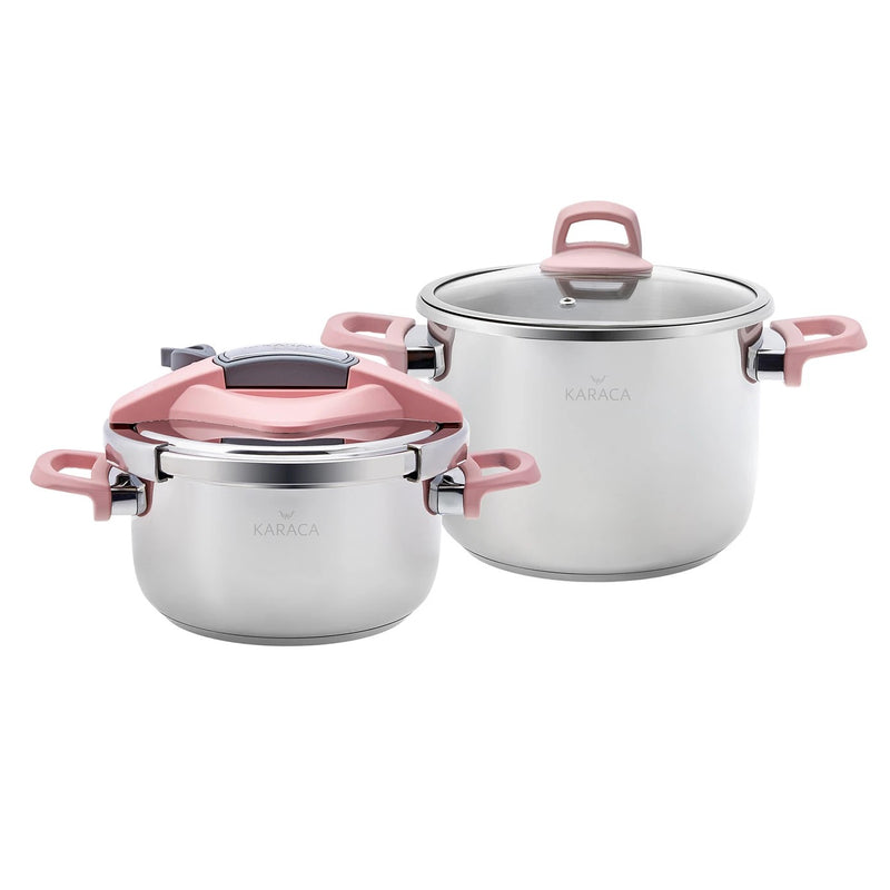 KARACA PERF﻿ECT GREY 4Lt+6Lt Schnellkochtopf-Set