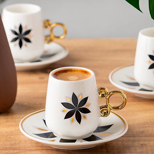 ACAR MAISON Kaffeetassen aus Porzellan 6 Pers.