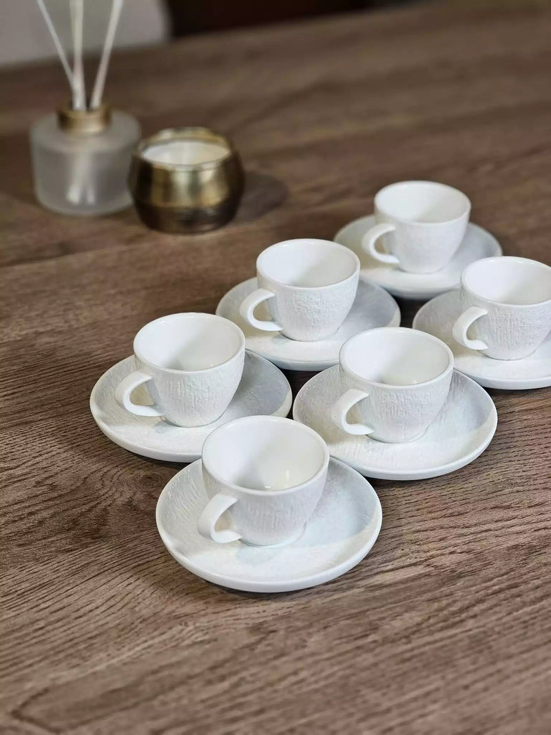 TREND HOME WHITE Kaffeetassen 12 Stück 6 Pers.