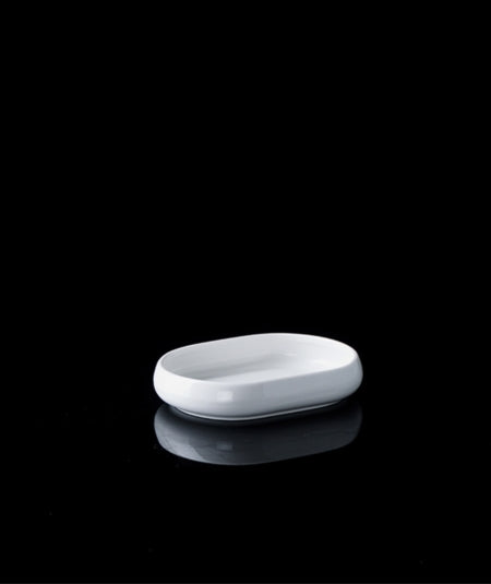 ACAR BIANCO PERLA MOON Set aus 6 kleinen ovalen Tellern 13,2 x 9,5 x 2,8 cm ﻿