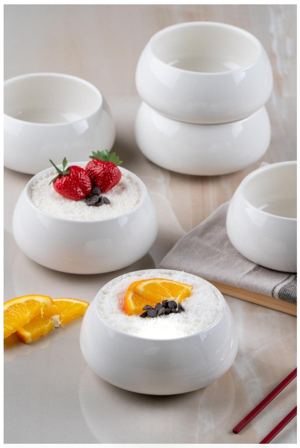 ACAR BİANCO PERLA Set aus 6 Porzellanschalen