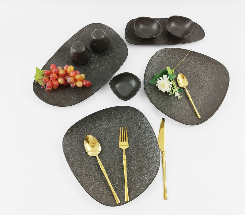 ZELLERFELD TREND Frühstücksset schwarz 17-teilig 6 Pers.