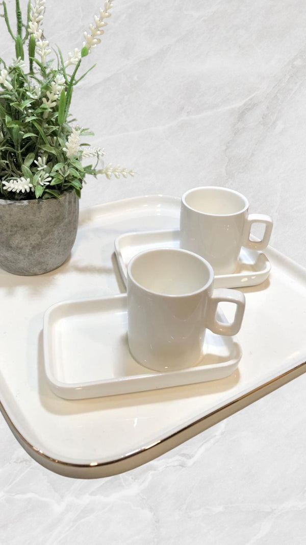 ACAR PURE ROYAL Set von 6 Porzellan Kaffeetassen