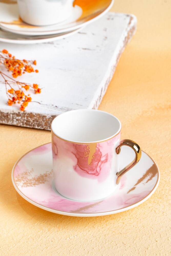 ACAR BRUSH Kaffeetassen aus Porzellan 12 Stück 6 Pers.