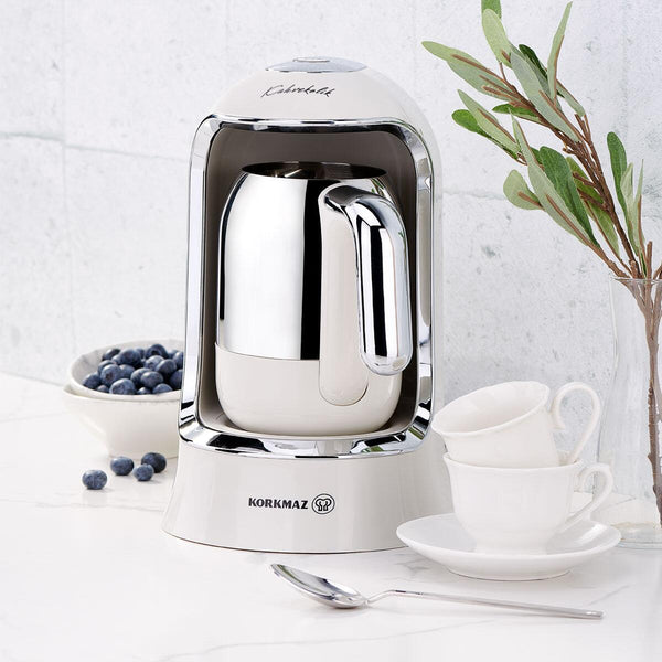 KORKMAZ KAHVEKOLIK COFFEE MAKER VANILLE chrom Kaffeevollautomat
