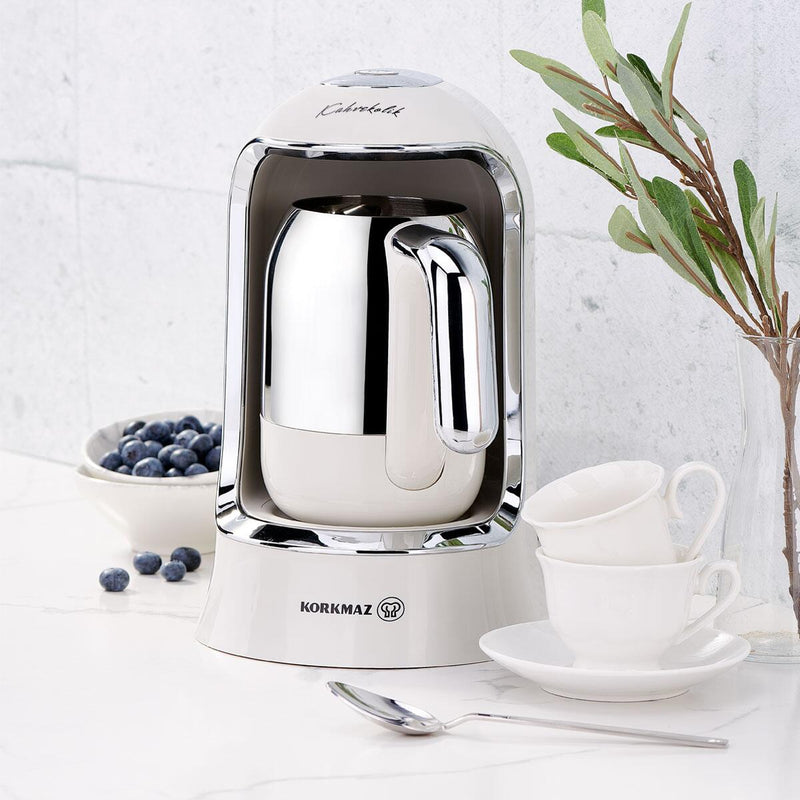 KORKMAZ KAHVEKOLIK COFFEE MAKER VANILLE chrom Kaffeevollautomat
