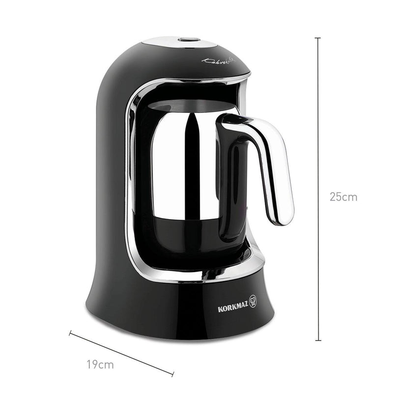 KORKMAZ KAHVEKOLIK COFFEE MAKER schwarz chrom Kaffeevollautomat