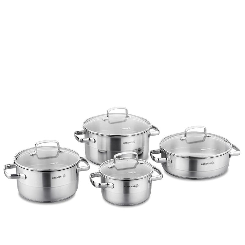 KORKMAZ STILA 8-teiliges Kochgeschirr-Set