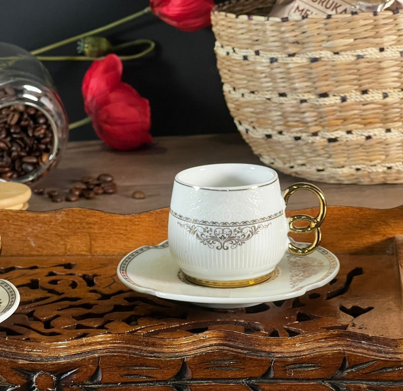 ACAR FREYA Set von 6 Porzellan Kaffeetassen