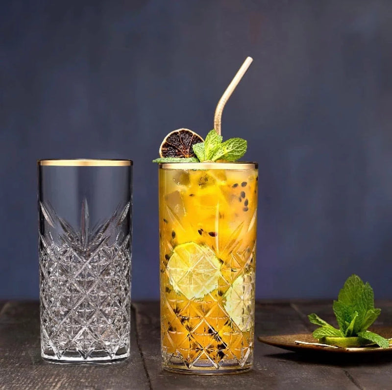 PASABAHCE TIMELESS 4er GOLD TOUCH Longdrink 450 ml glass