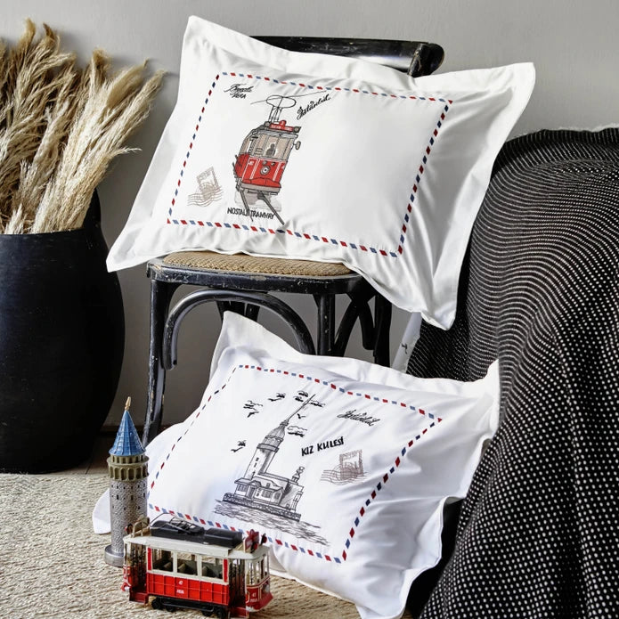 KARACA HOME BEYOGLU Ensemble de Parure de lit Nish 2 personnes gris - Bella Home