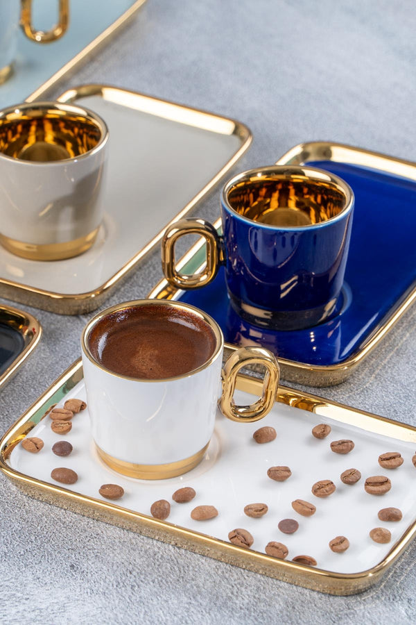 ACAR LORENZO Kaffeetassenset aus Porzellan 6 Personen 12-tlg.