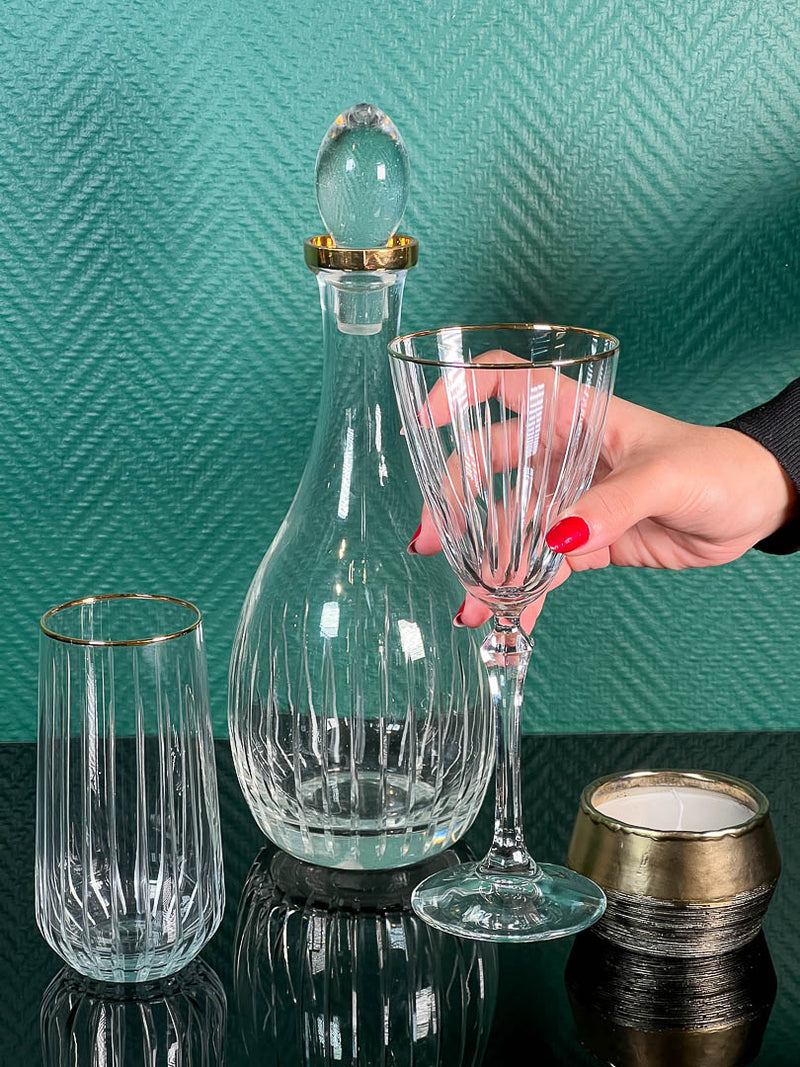ACAR AQUA COLLECTION GOLD 25 parça bardak seti
