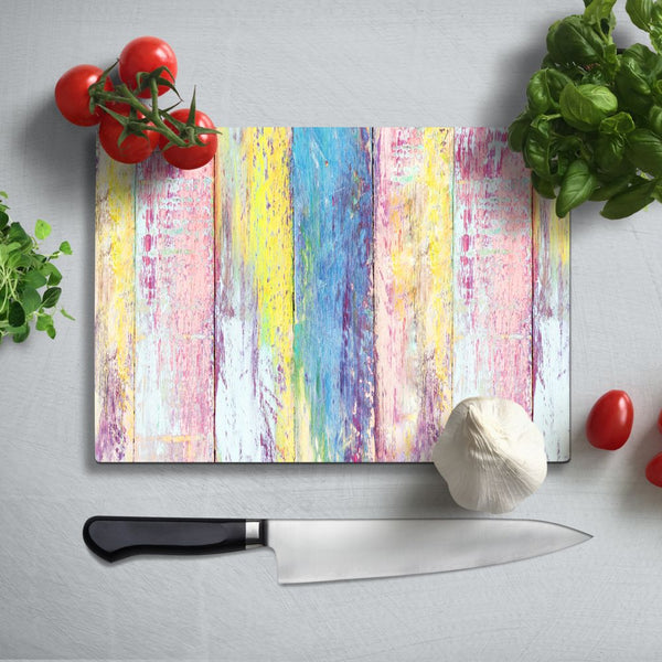BELLART - Farbige Bretter - Glasschneidebrett mit UV-Druck 35x25cm