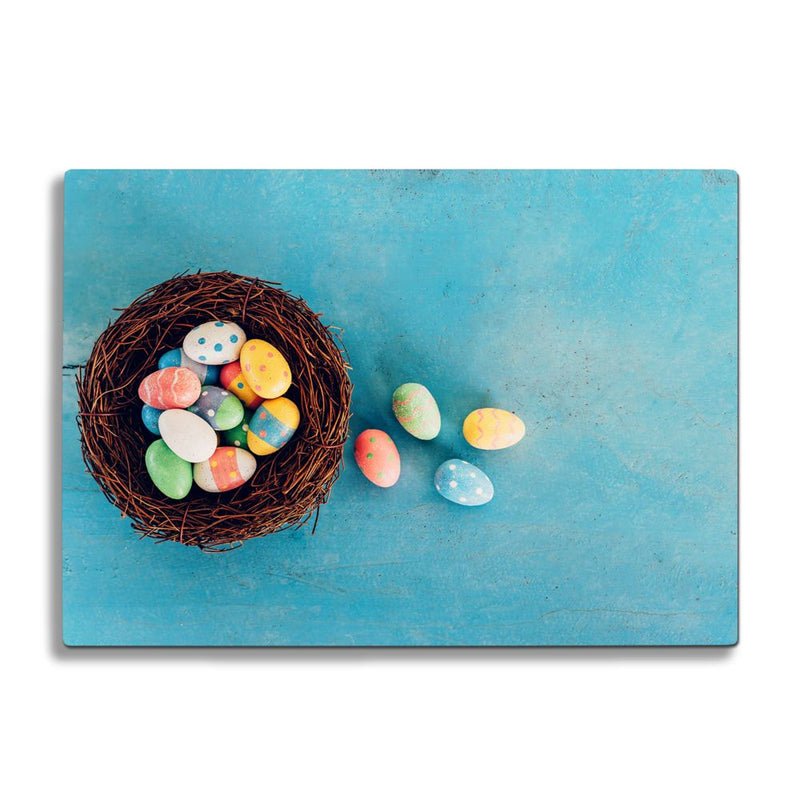 BELLART -Ostereier - Glasschneidebrett mit UV-Druck 35x25cm