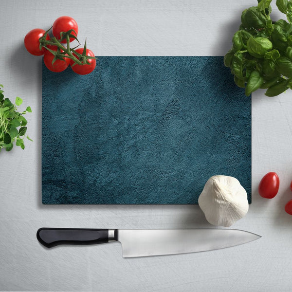 BELLART - Marineblau - Glasschneidebrett mit UV-Druck 35x25cm