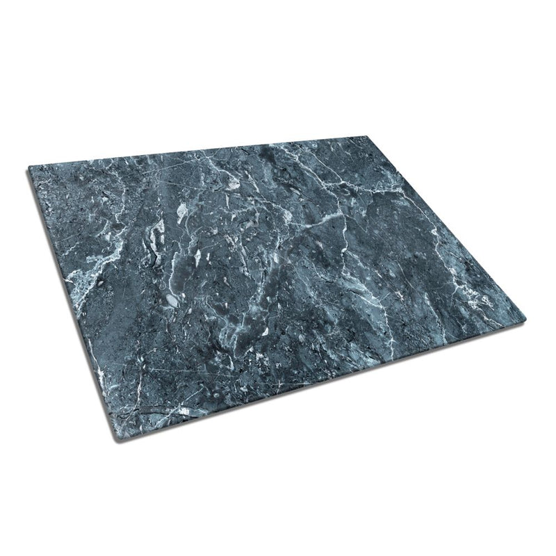 BELLART - Grauer Marmor - Glasschneidebrett mit UV-Druck 35x25cm
