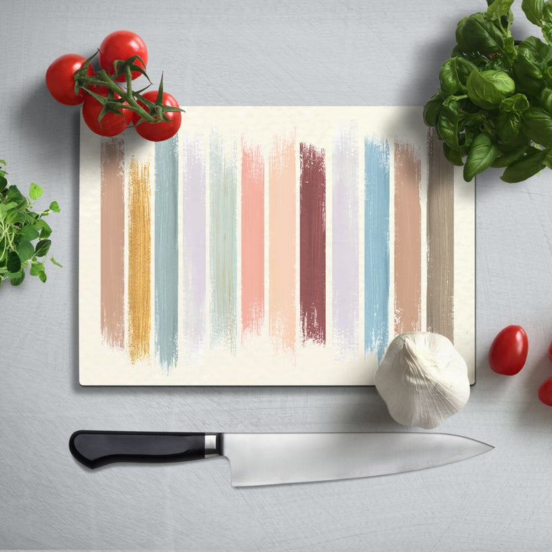 BELLART - Farbpalette - Glasschneidebrett mit UV-Druck 35x25cm