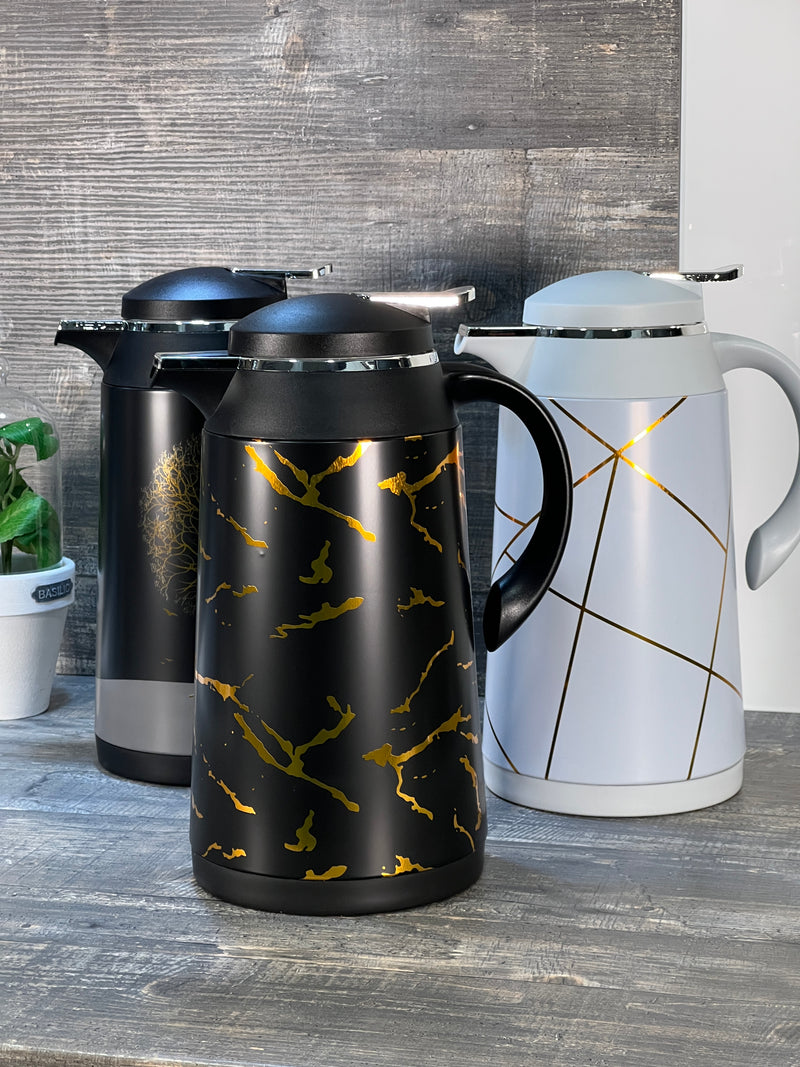 TREND HOME COLLECTION Schicke Thermoskanne mit goldenem Muster﻿﻿ 