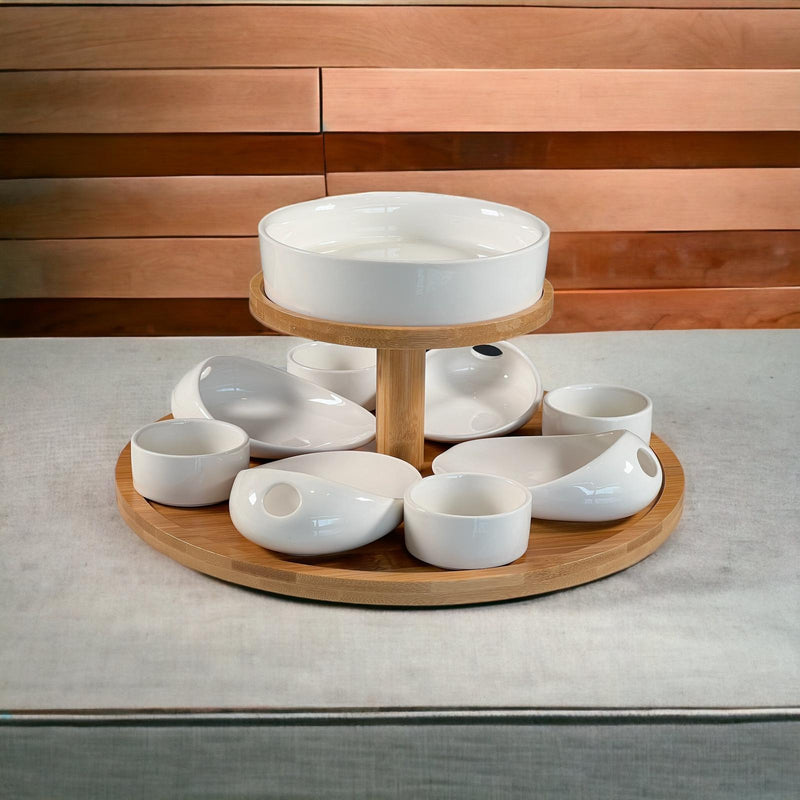 TREND HOME Aperitif-Set mit drehbarem Ständer 10-tlg.