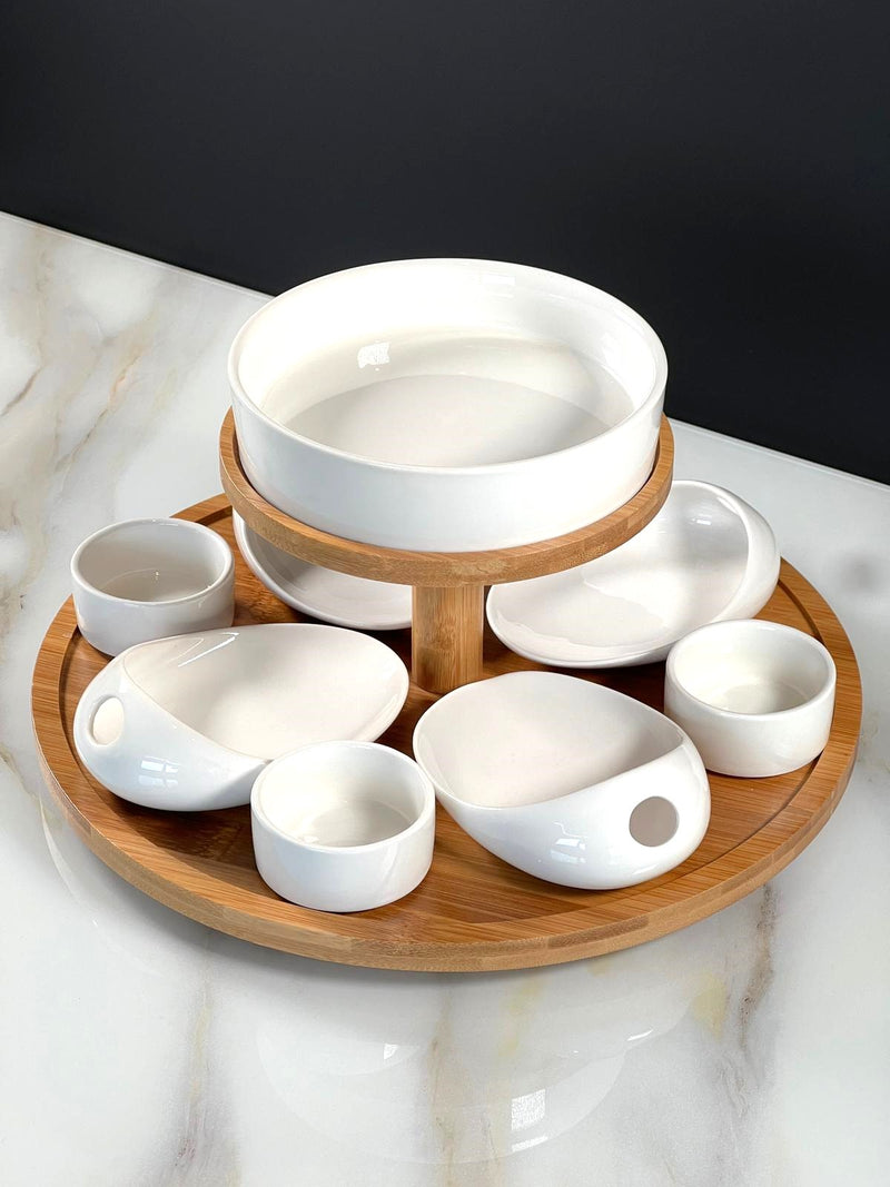 TREND HOME Aperitif-Set mit drehbarem Ständer 10-tlg.