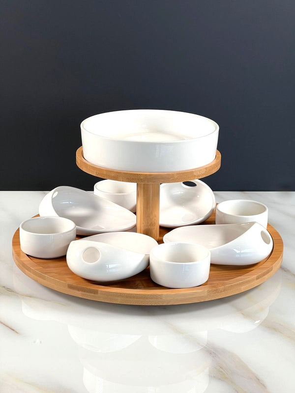 TREND HOME Aperitif-Set mit drehbarem Ständer 10-tlg.