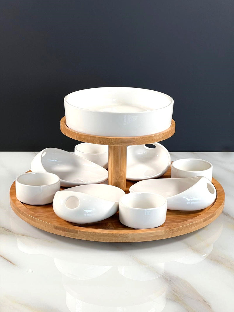 TREND HOME Aperitif-Set mit drehbarem Ständer 10-tlg.
