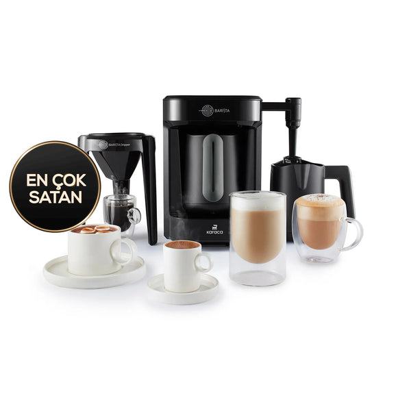 KARACA HATIR BARISTA Türkische Cappuccino- und Kaffeemaschine Anthrazit