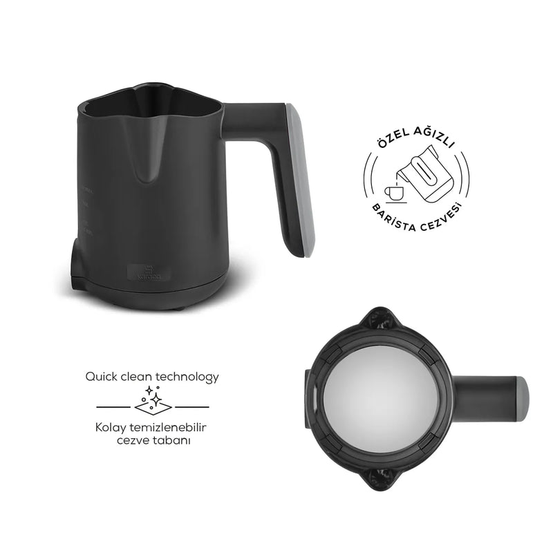 KARACA HATIR BARISTA Türkische Cappuccino- und Kaffeemaschine Anthrazit