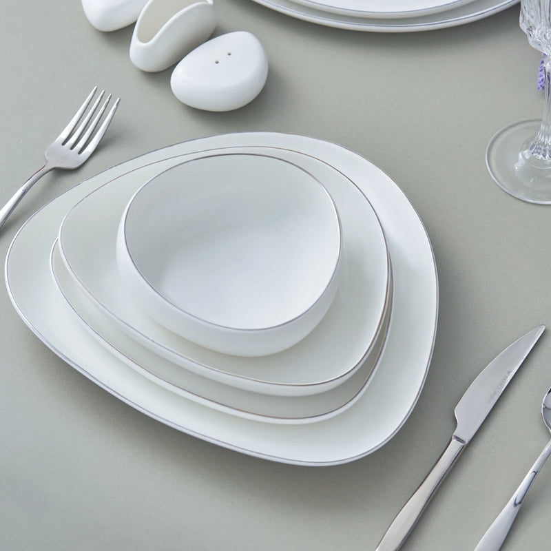 KARACA STREAMLINE TRIBE PLATIN Tafelservice 59 Teile 12 Personen