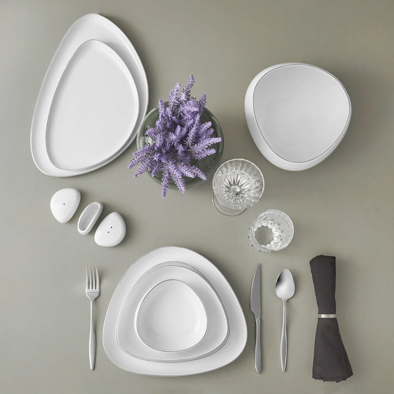 KARACA STREAMLINE TRIBE PLATIN Tafelservice 59 Teile 12 Personen