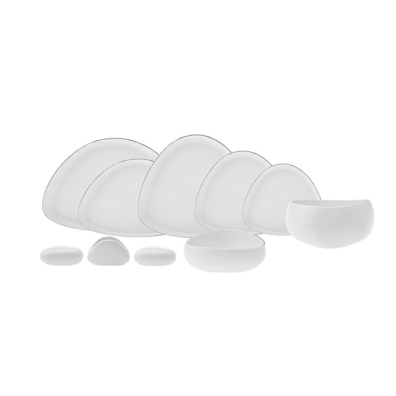 KARACA STREAMLINE TRIBE PLATIN Tafelservice 59 Teile 12 Personen