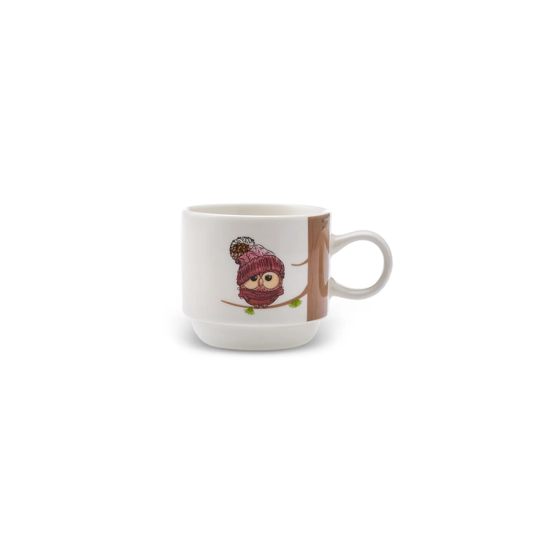 KARACA OWL Set mit 4 Bechern (160 ml) mit Ständer