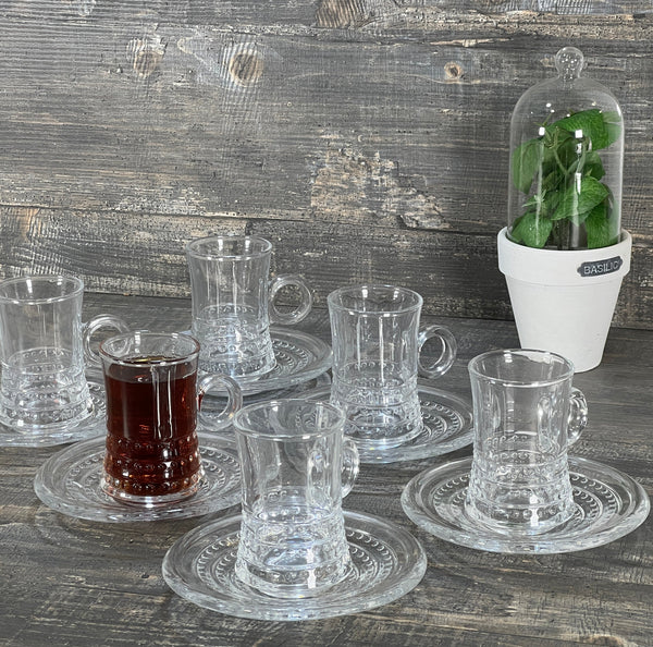 TREND HOME COLLECTION Teegläser-Set 6 Personen 12 Stück