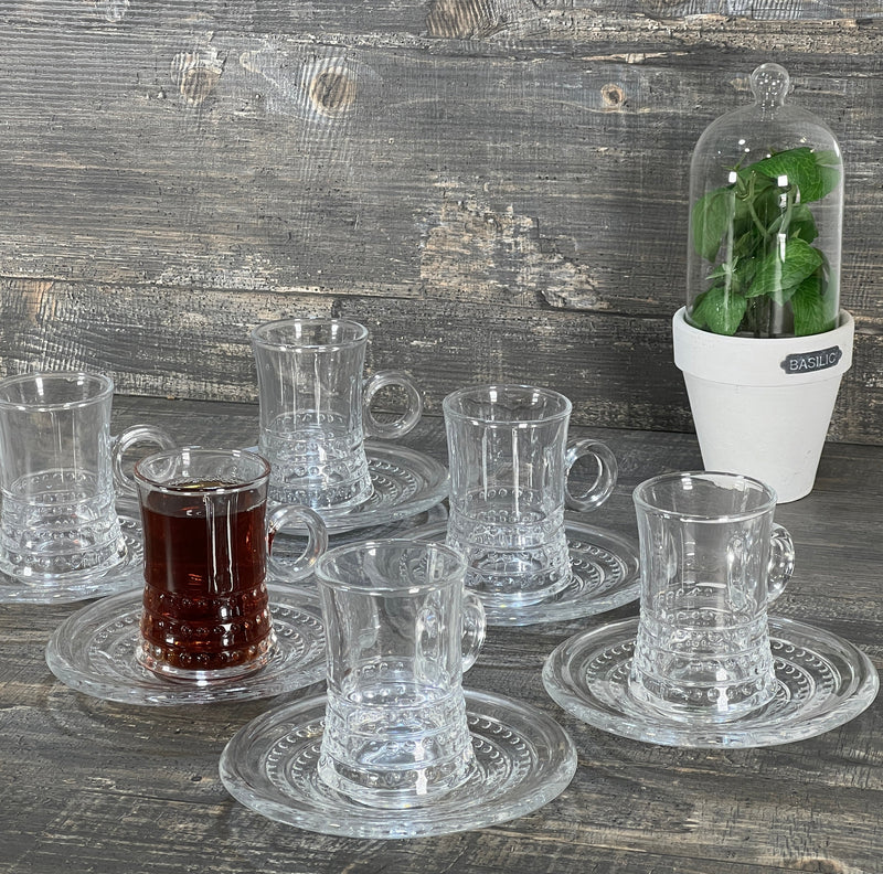 TREND HOME COLLECTION Teegläser-Set 6 Personen 12 Stück