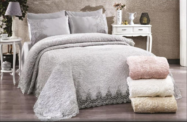 TREND HOME COLLECTION MELISSA Set Bettüberwurf 6-teilig