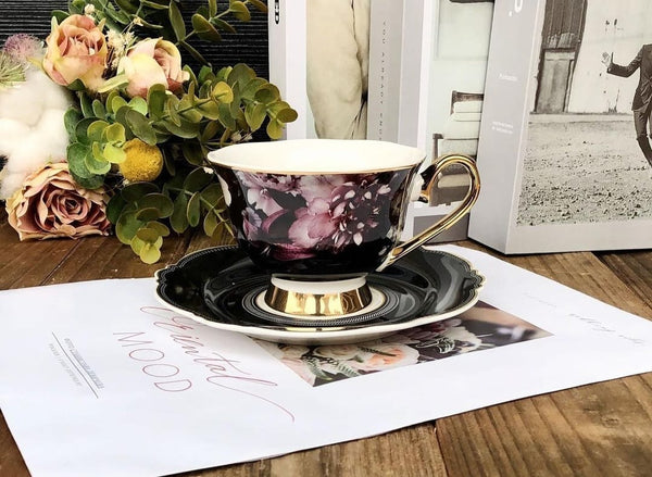 ZELLERFELD  12 Stück 6-teilige florale Teetasse 