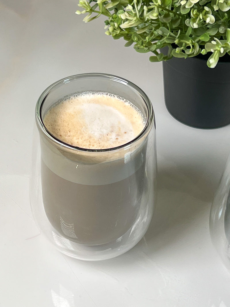 TREND HOME COLLECTION Set aus 2 doppelwandigen Gläsern grau 300ml