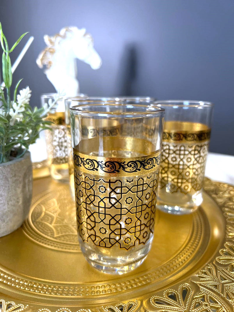 TREND HOME ORIENT Set von 12 Gold Gläsern