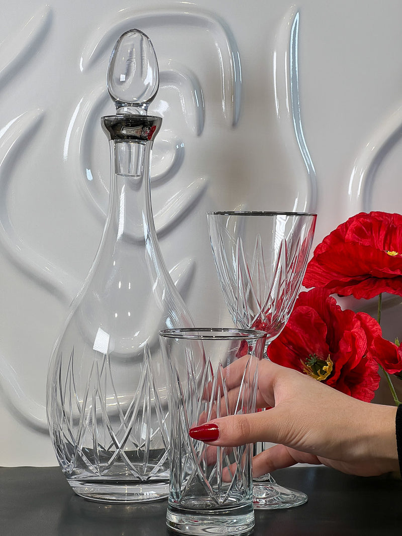 ACAR AQUA COLLECTION PLATIN Gläserset Gläser mit Karaffe 25 Stk.