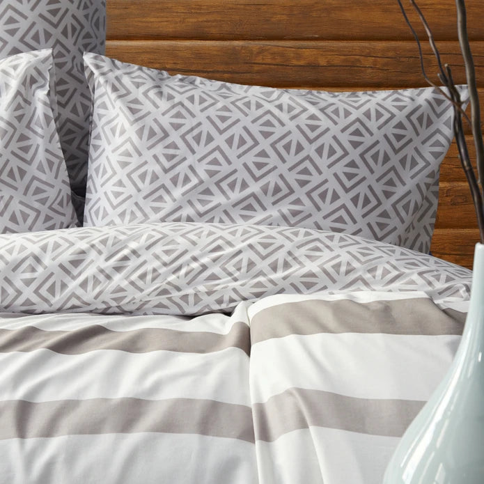 KARACA NAUTICA HOME CHATFIELD Bezugset für 1 Person Steingrau